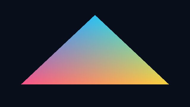 GPU surface preview rendering a colored triangle